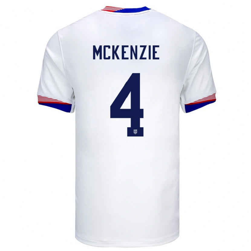 Danxen Homem Camisola Estados Unidos Mark Mckenzie #4 Branco Principal 24-26 Camisa