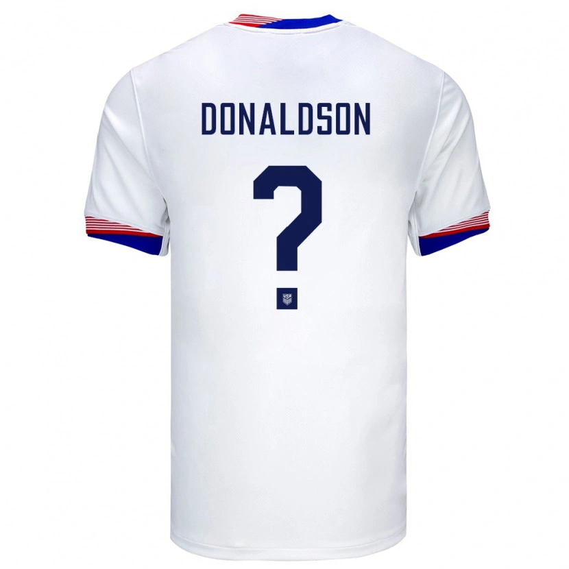 Danxen Homem Camisola Estados Unidos James Donaldson #0 Branco Principal 24-26 Camisa