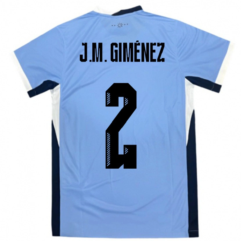 Danxen Homem Camisola Uruguai José María Giménez #2 Branco Preto Principal 24-26 Camisa
