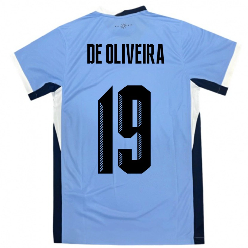 Danxen Homem Camisola Uruguai Emiliano De Oliveira #19 Branco Preto Principal 24-26 Camisa