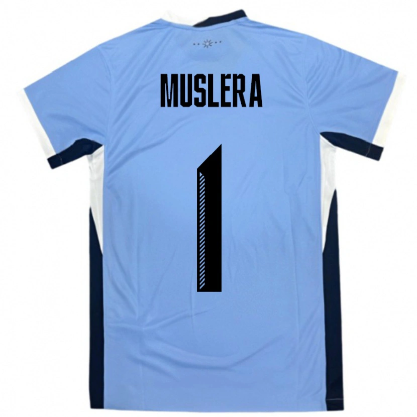 Danxen Homem Camisola Uruguai Fernando Muslera #1 Branco Preto Principal 24-26 Camisa