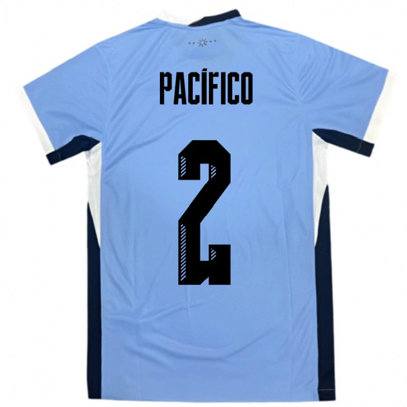 Danxen Homem Camisola Uruguai Patricio Pacifico #2 Branco Preto Principal 24-26 Camisa