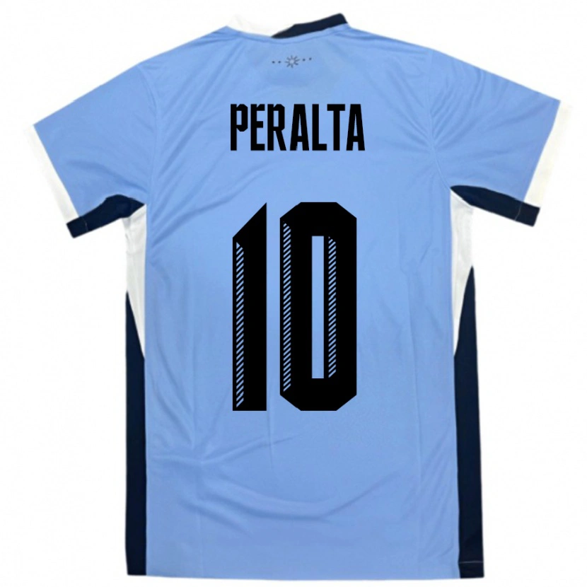 Danxen Homem Camisola Uruguai Mateo Peralta #10 Branco Preto Principal 24-26 Camisa