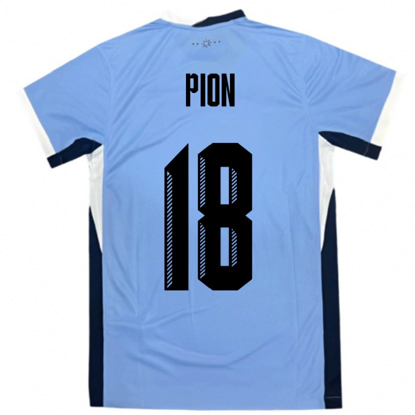 Danxen Homem Camisola Uruguai Mariana Pion #18 Branco Preto Principal 24-26 Camisa