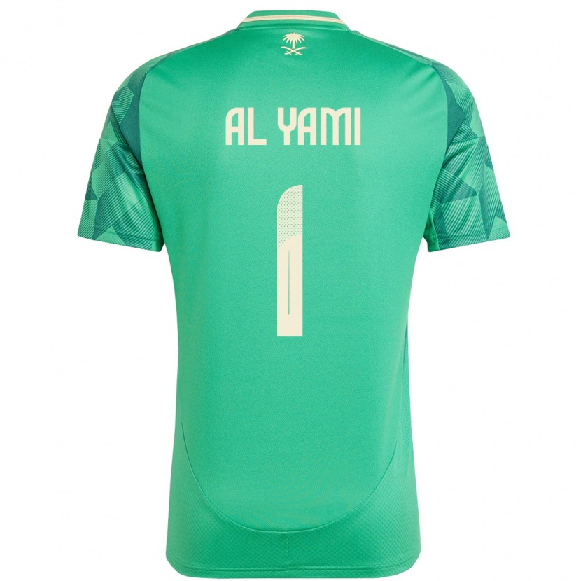 Danxen Homem Camisola Arábia Saudita Mohammed Al-Yami #1 Verde Principal 24-26 Camisa