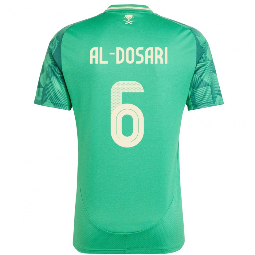 Danxen Homem Camisola Arábia Saudita Saeed Al-Dosari #6 Verde Principal 24-26 Camisa