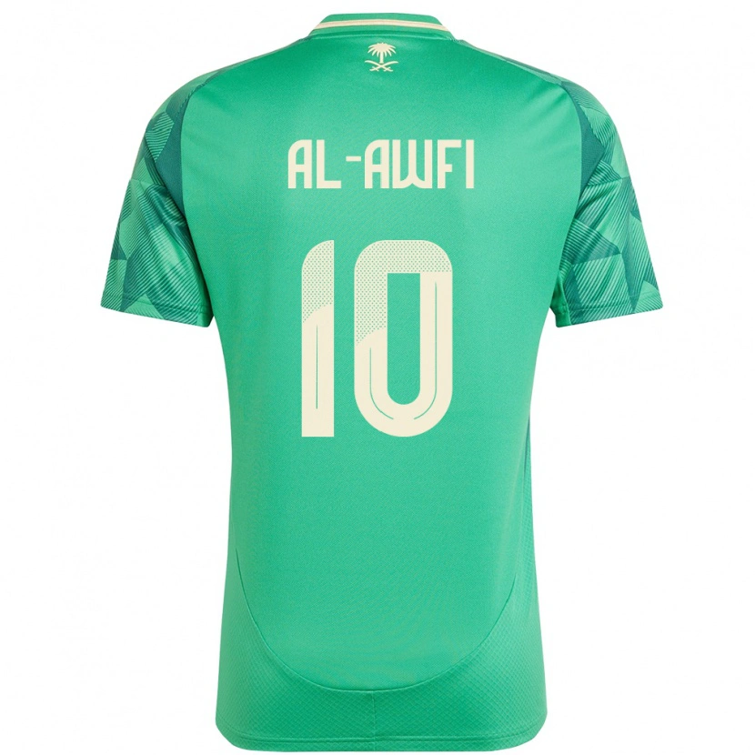 Danxen Homem Camisola Arábia Saudita Al-Walid Al-Awfi #10 Verde Principal 24-26 Camisa