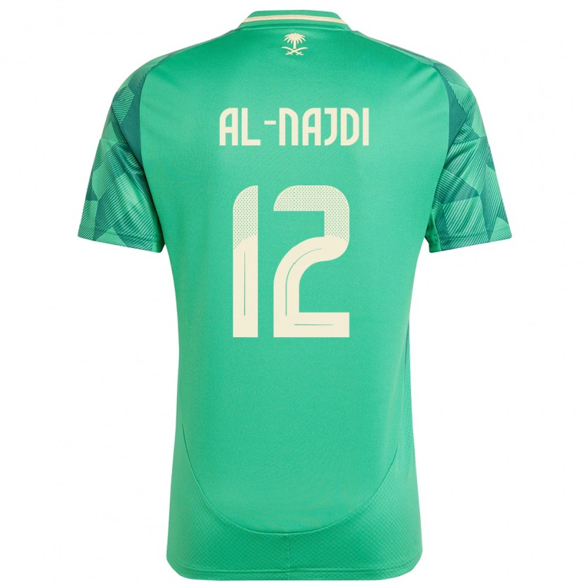 Danxen Homem Camisola Arábia Saudita Salem Al-Najdi #12 Verde Principal 24-26 Camisa