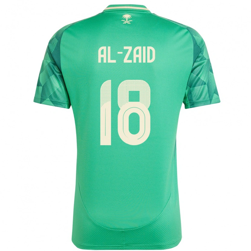 Danxen Homem Camisola Arábia Saudita Suhayb Al-Zaid #18 Verde Principal 24-26 Camisa