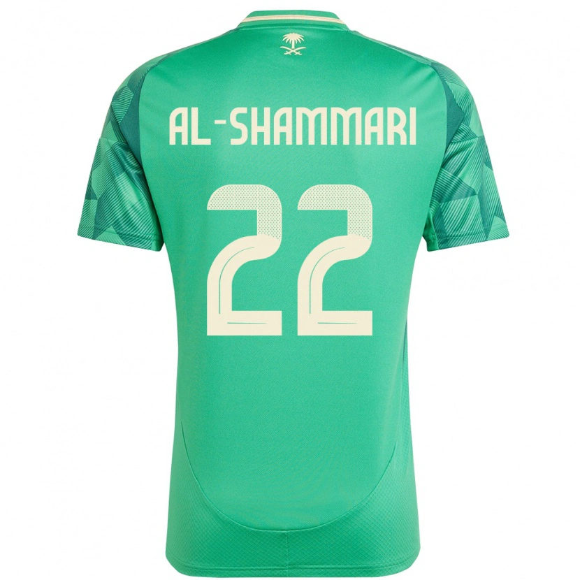 Danxen Homem Camisola Arábia Saudita Affas Al-Shammari #22 Verde Principal 24-26 Camisa