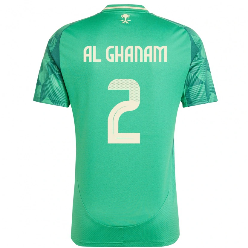Danxen Homem Camisola Arábia Saudita Sultan Al Ghanam #2 Verde Principal 24-26 Camisa