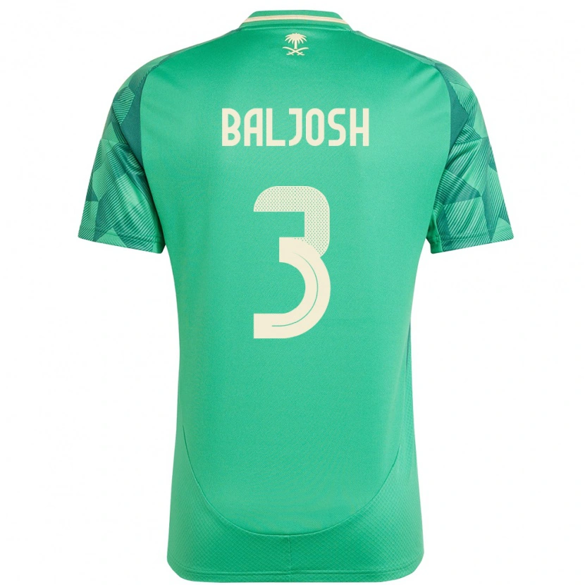Danxen Homem Camisola Arábia Saudita Turki Baljosh #3 Verde Principal 24-26 Camisa