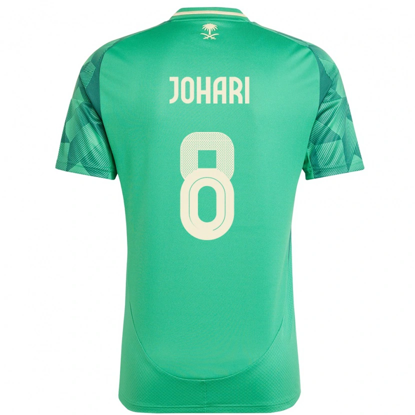 Danxen Homem Camisola Arábia Saudita Layan Johari #8 Verde Principal 24-26 Camisa