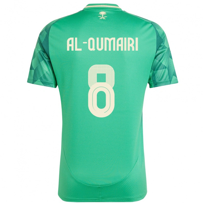 Danxen Homem Camisola Arábia Saudita Nawaf Al Qumairi #8 Verde Principal 24-26 Camisa