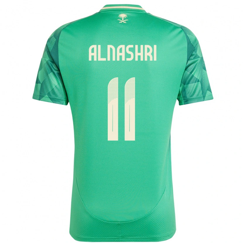 Danxen Homem Camisola Arábia Saudita Awad Alnashri #11 Verde Principal 24-26 Camisa