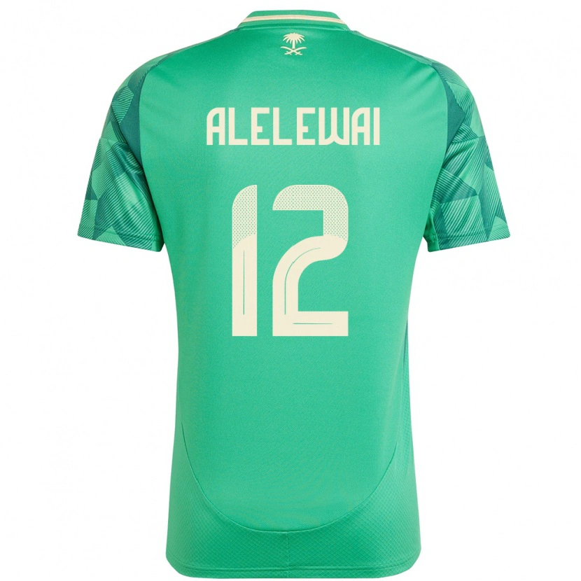 Danxen Homem Camisola Arábia Saudita Abdulaziz Alelewai #12 Verde Principal 24-26 Camisa