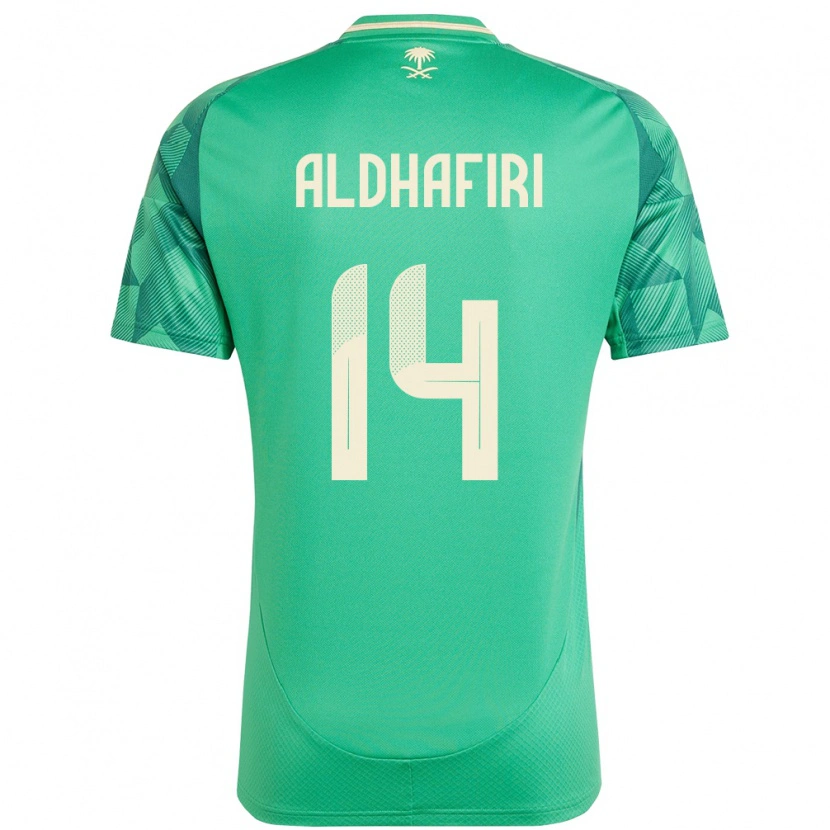 Danxen Homem Camisola Arábia Saudita Jathob Aldhafiri #14 Verde Principal 24-26 Camisa