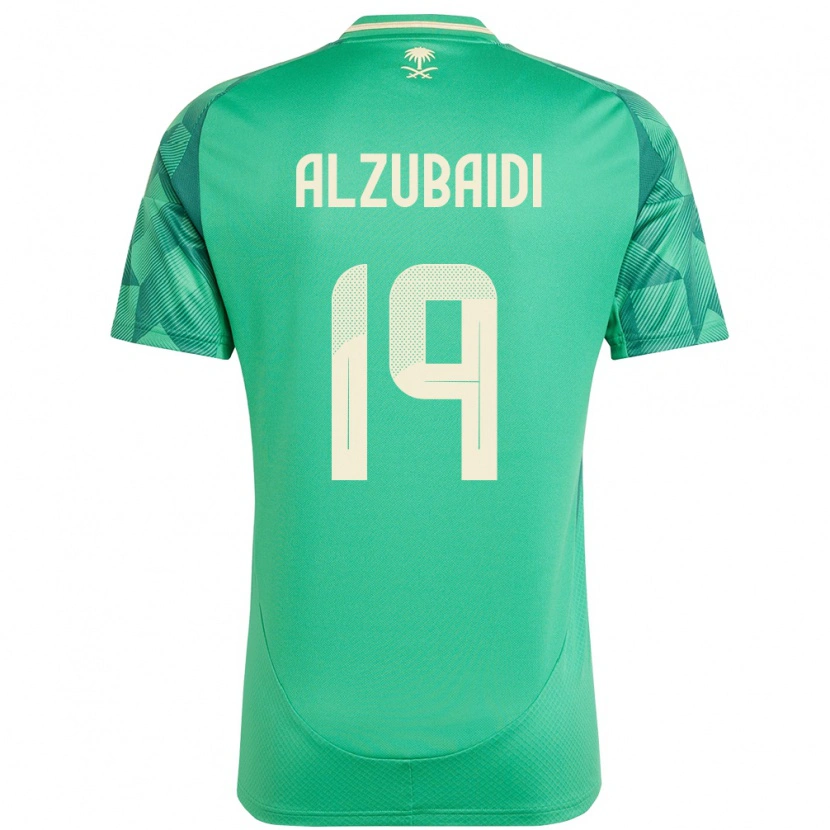 Danxen Homem Camisola Arábia Saudita Yaseen Alzubaidi #19 Verde Principal 24-26 Camisa