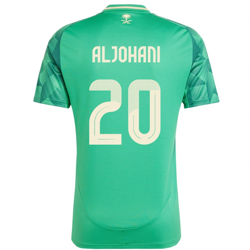 Danxen Homem Camisola Arábia Saudita Ziyad Aljohani #20 Verde Principal 24-26 Camisa