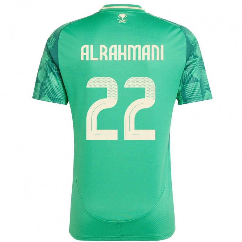 Danxen Homem Camisola Arábia Saudita Saleh Alrahmani #22 Verde Principal 24-26 Camisa
