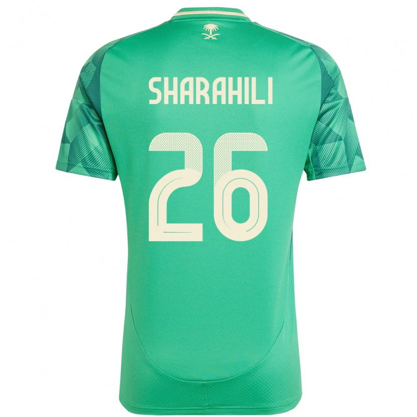 Danxen Homem Camisola Arábia Saudita Riyadh Sharahili #26 Verde Principal 24-26 Camisa
