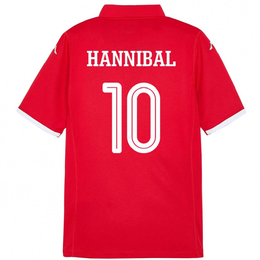 Danxen Homem Camisola Tunísia Hannibal #10 Vermelho Principal 24-26 Camisa