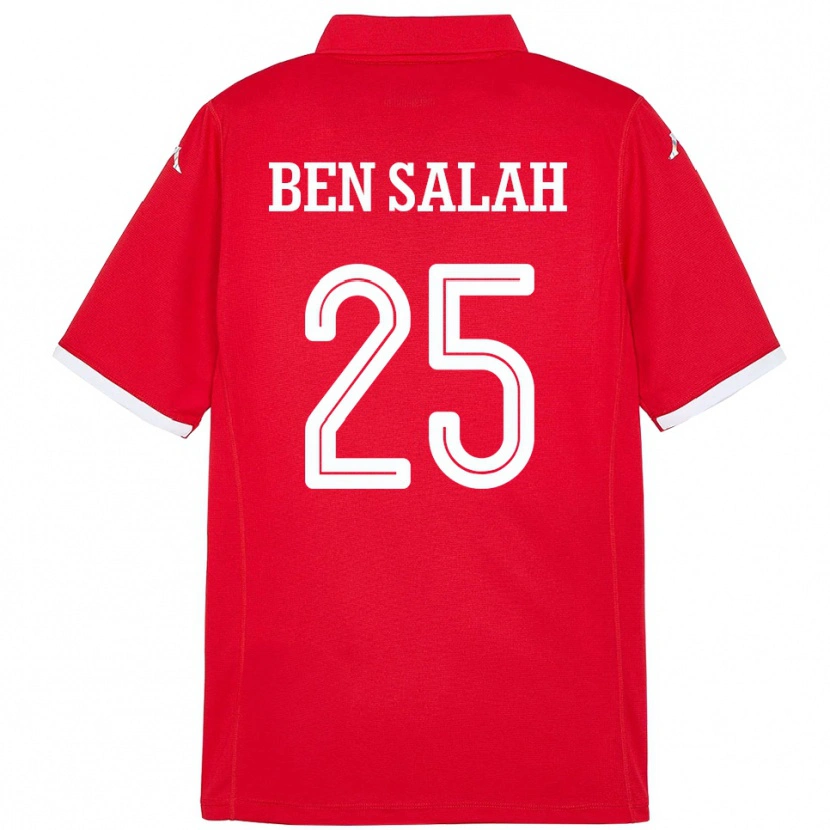 Danxen Homem Camisola Tunísia Heni Ben Salah #25 Vermelho Principal 24-26 Camisa