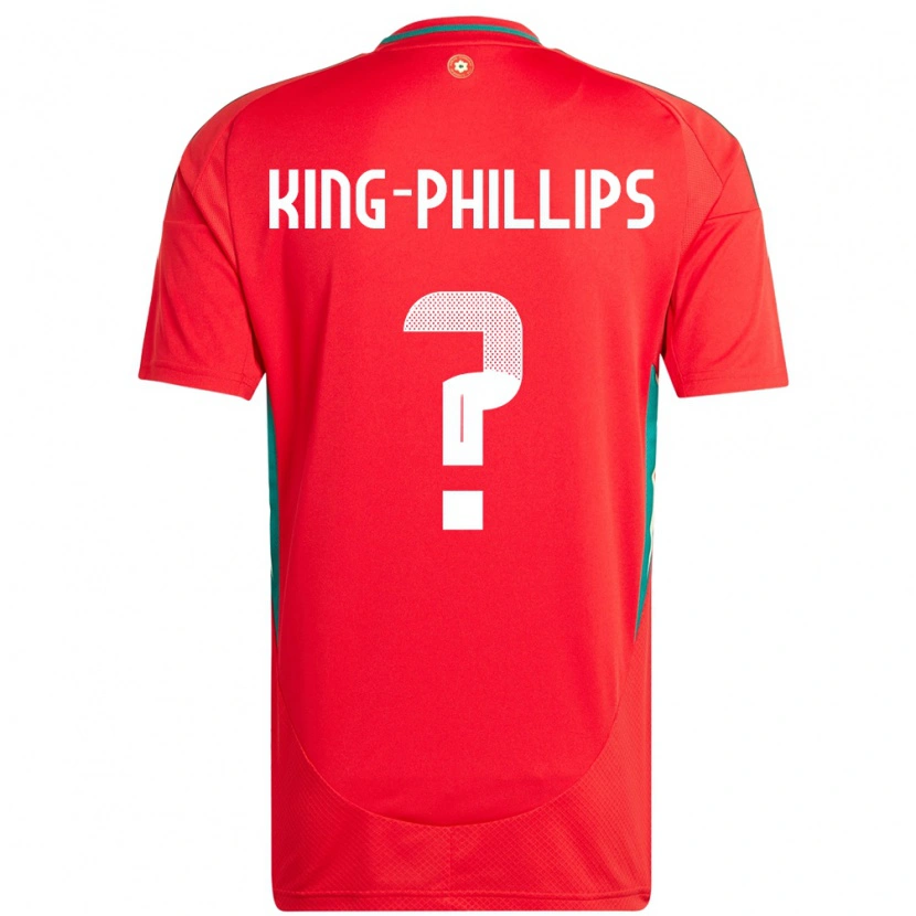 Danxen Homem Camisola País De Gales Zac King-Phillips #0 Vermelho Principal 24-26 Camisa