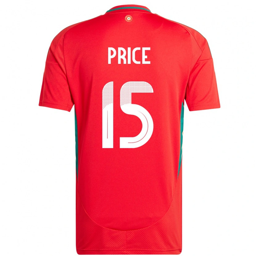 Danxen Homem Camisola País De Gales Tom Price #15 Vermelho Principal 24-26 Camisa