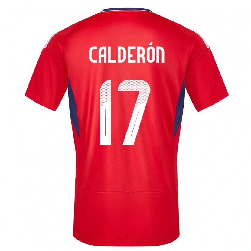 Danxen Homem Camisola Costa Rica Brayan Calderón #17 Vermelho Principal 24-26 Camisa