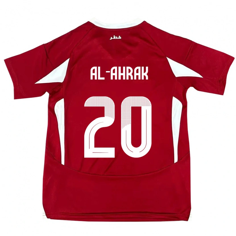 Danxen Homem Camisola Catar Abdullah Al-Ahrak #20 Vermelho Principal 24-26 Camisa