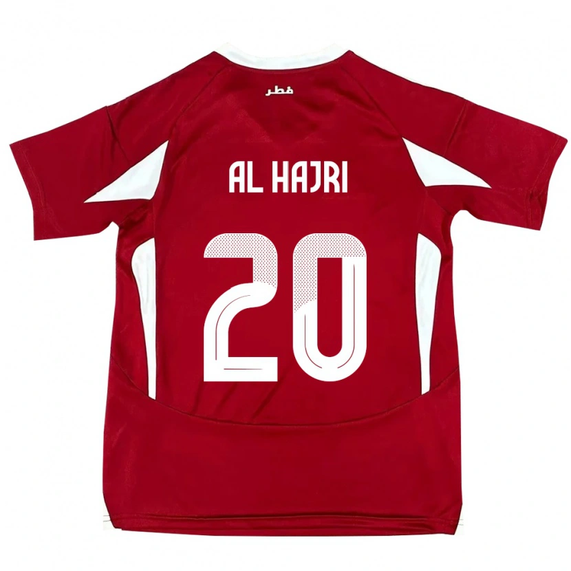 Danxen Homem Camisola Catar Salem Al Hajri #20 Vermelho Principal 24-26 Camisa