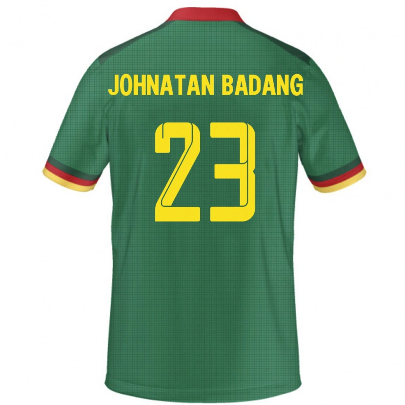 Danxen Homem Camisola Camarões Cédric Johnatan Badang #23 Verde Principal 24-26 Camisa