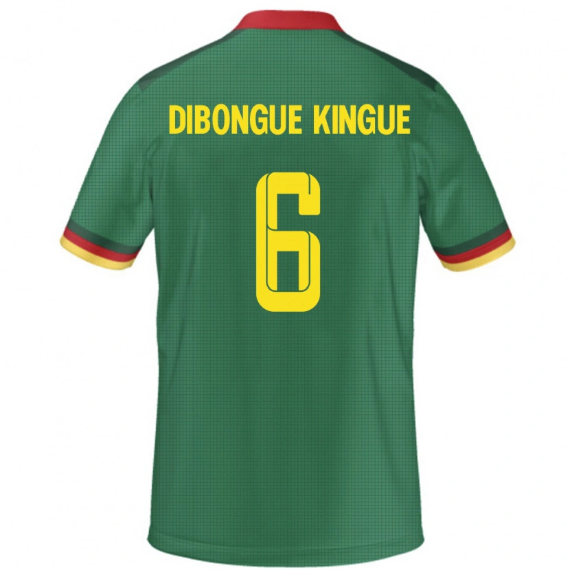 Danxen Homem Camisola Camarões Gael Dibongue Kingue #6 Verde Principal 24-26 Camisa