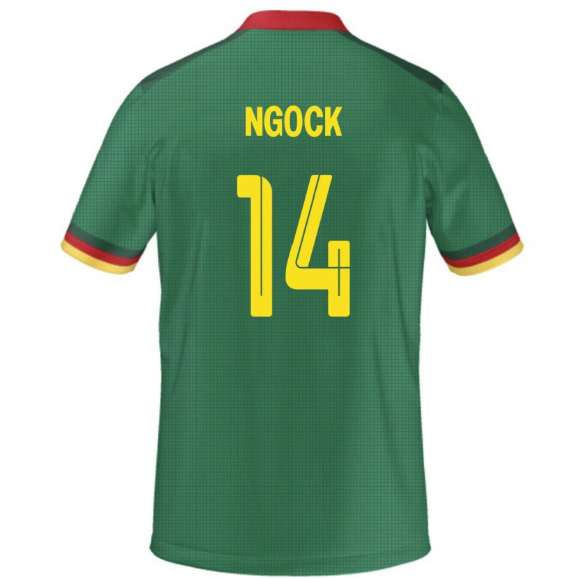 Danxen Homem Camisola Camarões Monique Ngock #14 Verde Principal 24-26 Camisa