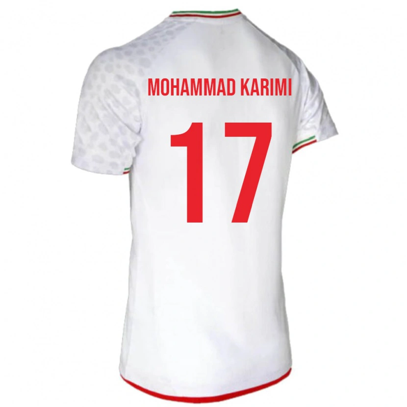 Danxen Homem Camisola Irã Seyed Mohammad Karimi #17 Branco Principal 24-26 Camisa