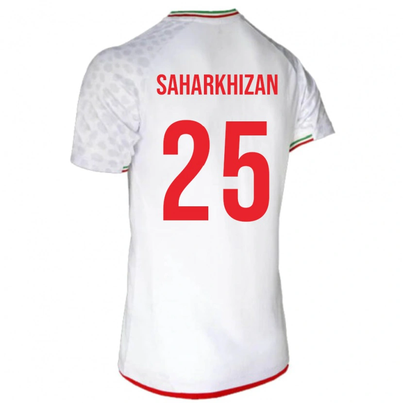 Danxen Homem Camisola Irã Saeid Saharkhizan #25 Branco Principal 24-26 Camisa