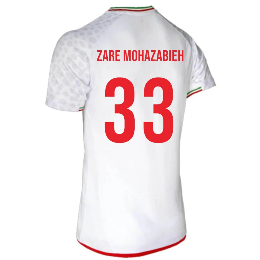 Danxen Homem Camisola Irã Mehdi Zare Mohazabieh #33 Branco Principal 24-26 Camisa