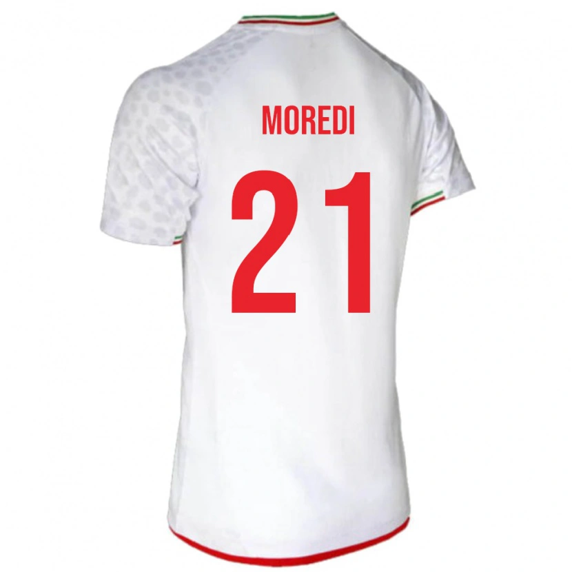 Danxen Homem Camisola Irã Abolfazl Moredi #21 Branco Principal 24-26 Camisa