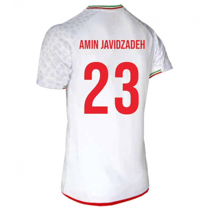 Danxen Homem Camisola Irã Mohammad Amin Javidzadeh #23 Branco Principal 24-26 Camisa