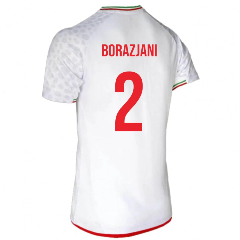 Danxen Homem Camisola Irã Fatemeh Amineh Borazjani #2 Branco Principal 24-26 Camisa