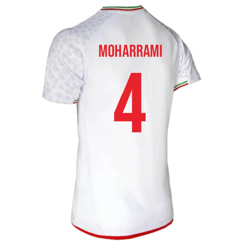 Danxen Homem Camisola Irã Mohammadreza Moharrami #4 Branco Principal 24-26 Camisa