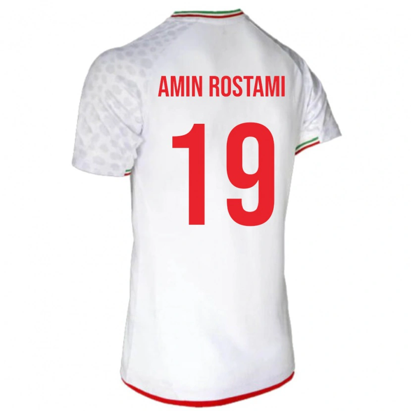 Danxen Homem Camisola Irã Mohammad Amin Rostami #19 Branco Principal 24-26 Camisa