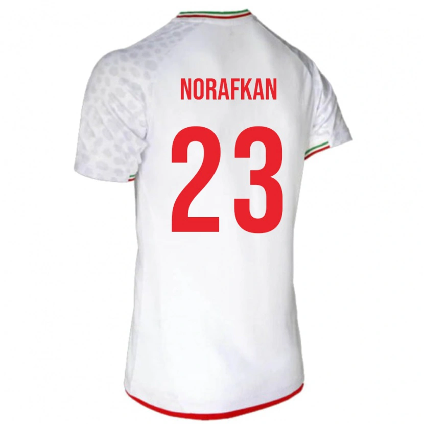 Danxen Homem Camisola Irã Omid Norafkan #23 Branco Principal 24-26 Camisa