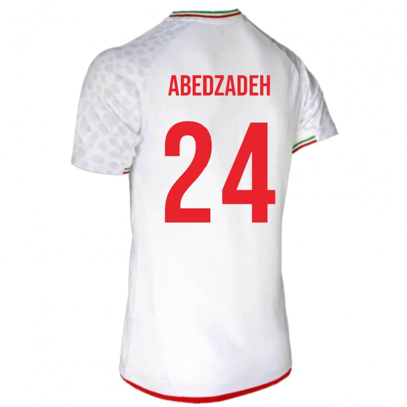 Danxen Homem Camisola Irã Amir Abedzadeh #24 Branco Principal 24-26 Camisa