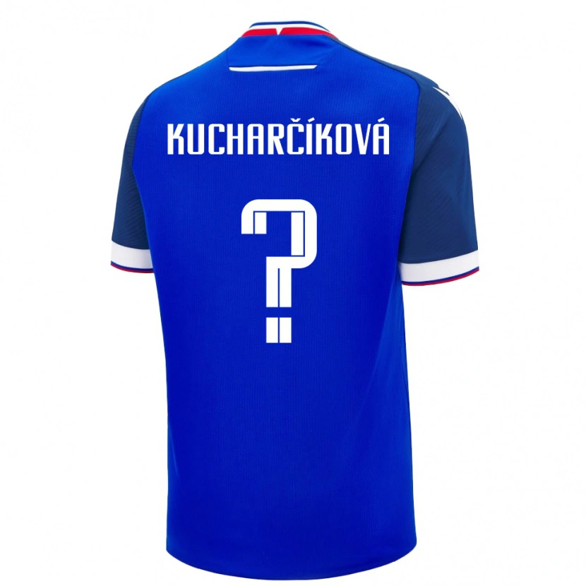 Danxen Homem Camisola Eslováquia Dominika Kucharčíková #0 Azul Principal 24-26 Camisa