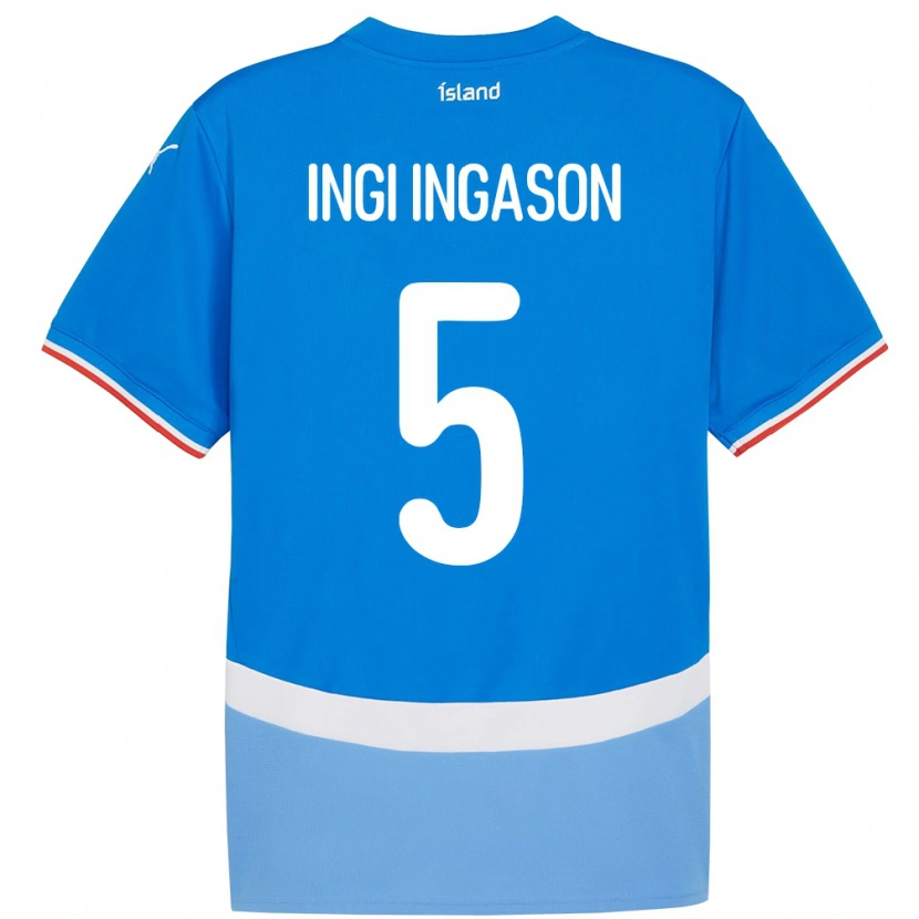 Danxen Homem Camisola Islândia Sverrir Ingi Ingason #5 Azul Principal 24-26 Camisa