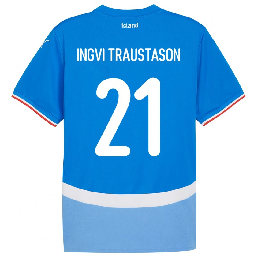 Danxen Homem Camisola Islândia Arnór Ingvi Traustason #21 Azul Principal 24-26 Camisa