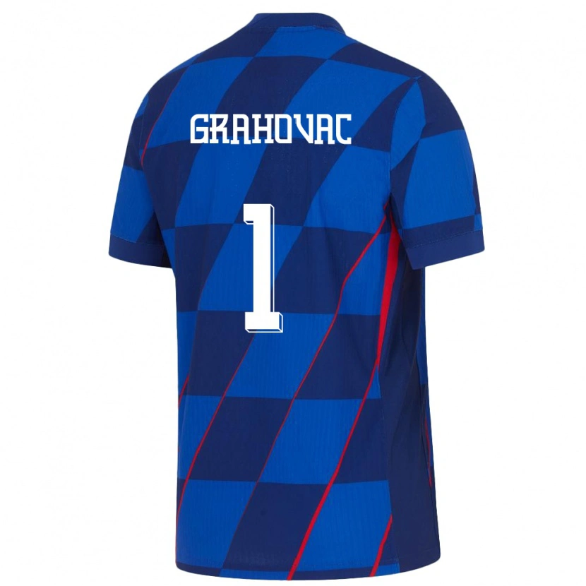 Danxen Homem Camisola Croácia Matej Grahovac #1 Azul Alternativa 24-26 Camisa
