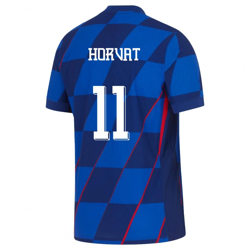 Danxen Homem Camisola Croácia Patrik Horvat #11 Azul Alternativa 24-26 Camisa